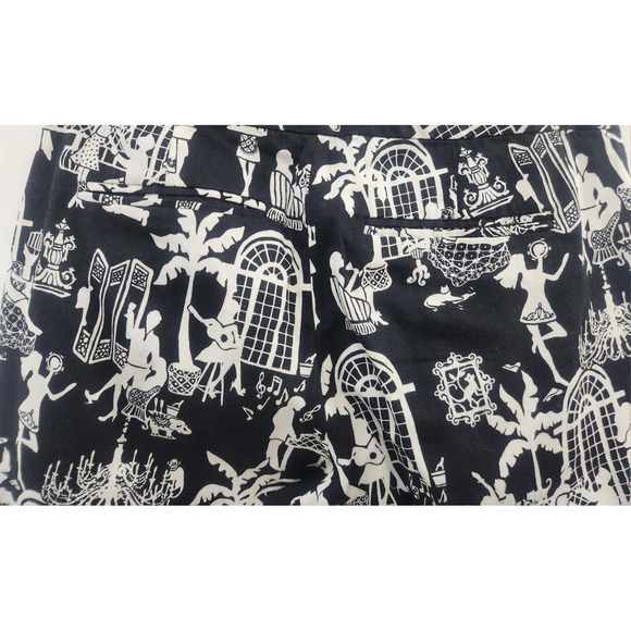 Lilly Pulitzer Late Night Toile Pant Late Night Party  Black And White SZ4 RARE - Picture 6 of 9